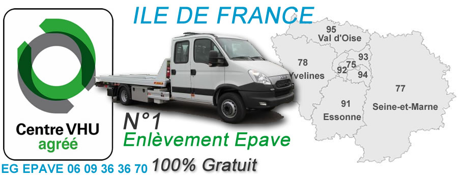 enlevement epave gratuit ile de france