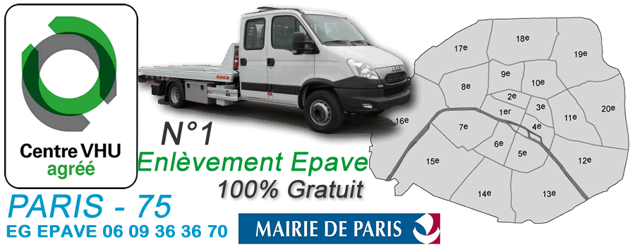 enlevement epave gratuit paris 75